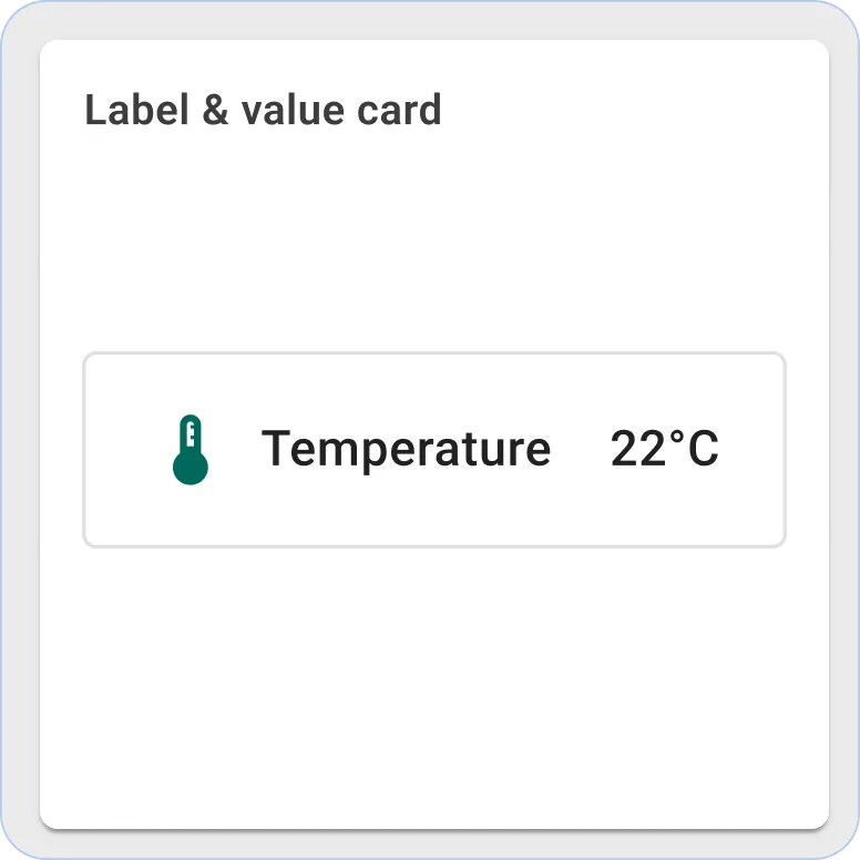 Thingsboard label and value widget
