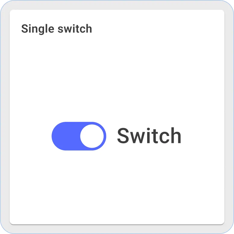 Thingsboard single switch widget