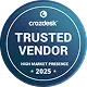 ThingsBoard achievement — Crozdesk Trusted Vendor High Market Presence 2025