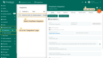 Go to the "Integrations" page in the "Integration center" section. Click on your ChirpStack integration to open its details window. Enter edit mode by clicking the orange pencil button in the top-right corner.