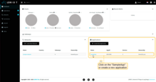 Go to the "Applications" in the left menu and choose "SampleApp" or create a new one.