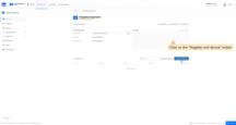 Click on the Register end device button.