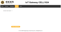 Open a Browser to the administration web of Cell 1024 using the URL: https://[IP_DEVICE] and go to the "<b>Cloud</b>" tab.