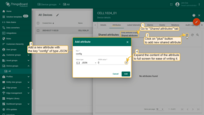 Go to device's <b>attributes</b> tab in the device details. Add a new "<b>Shared attribute</b>" with the key "<b>config</b>" of type <b>JSON</b>.