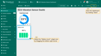 Edit the size and position of the widget according to your needs. To save any changes made to your ThingsBoard dashboard, you should click the "Save" button located in the upper right corner.