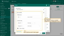 Fill in the "Key" field with "sensor_humidity", "Object ID" with "Analog Input" and "2";