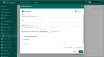 Name the device, in the <b>Transport type field</b> select <b>CoAP</b>. Choose <b>Select existing profile</b> option and add the profile you have recently created for Efento sensors. Press <b>Next: Credentials</b> button.