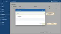 In the pop-up window, enter a <b>name</b> for the new rule chain and click the <b>"Add"</b> button to continue configuring the rule chain.