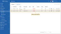 Click on the <b>DHT22</b> device row in the table to open device details.