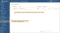 Log in to the ThingsBoard Cloud and go to the Edge management > Rule chain templates section to modify the Rule Chain you have assigned to the Device profile.