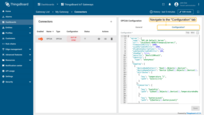 To go to the Modbus connector configuration, navigate to the "Configuration" tab.