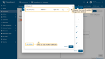 Collapse the recently added "frequency" attribute, and click "Add attribute" button to add another attribute;