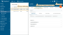 Open the device profile transport configuration.