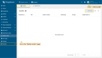 To add a new bundle, navigate to the "Mobile center" page and, on the "Bundle" tab, click the "+ Add bundle" button in the upper-right corner of the window.
