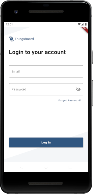 Android login screen example