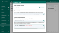 After adding the bundle, a dialog window with step-by-step instructions will appear. Follow these steps to deploy and configure your ThingsBoard PE mobile application.