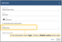 In the drop-down menu <b>Type</b>, choose a <i>Mobile action</i> action type