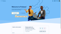 Sign in to your [Firebase](https://console.firebase.google.com/){:target="_blank"} account. Once you're in, click the "Create a project" button;
