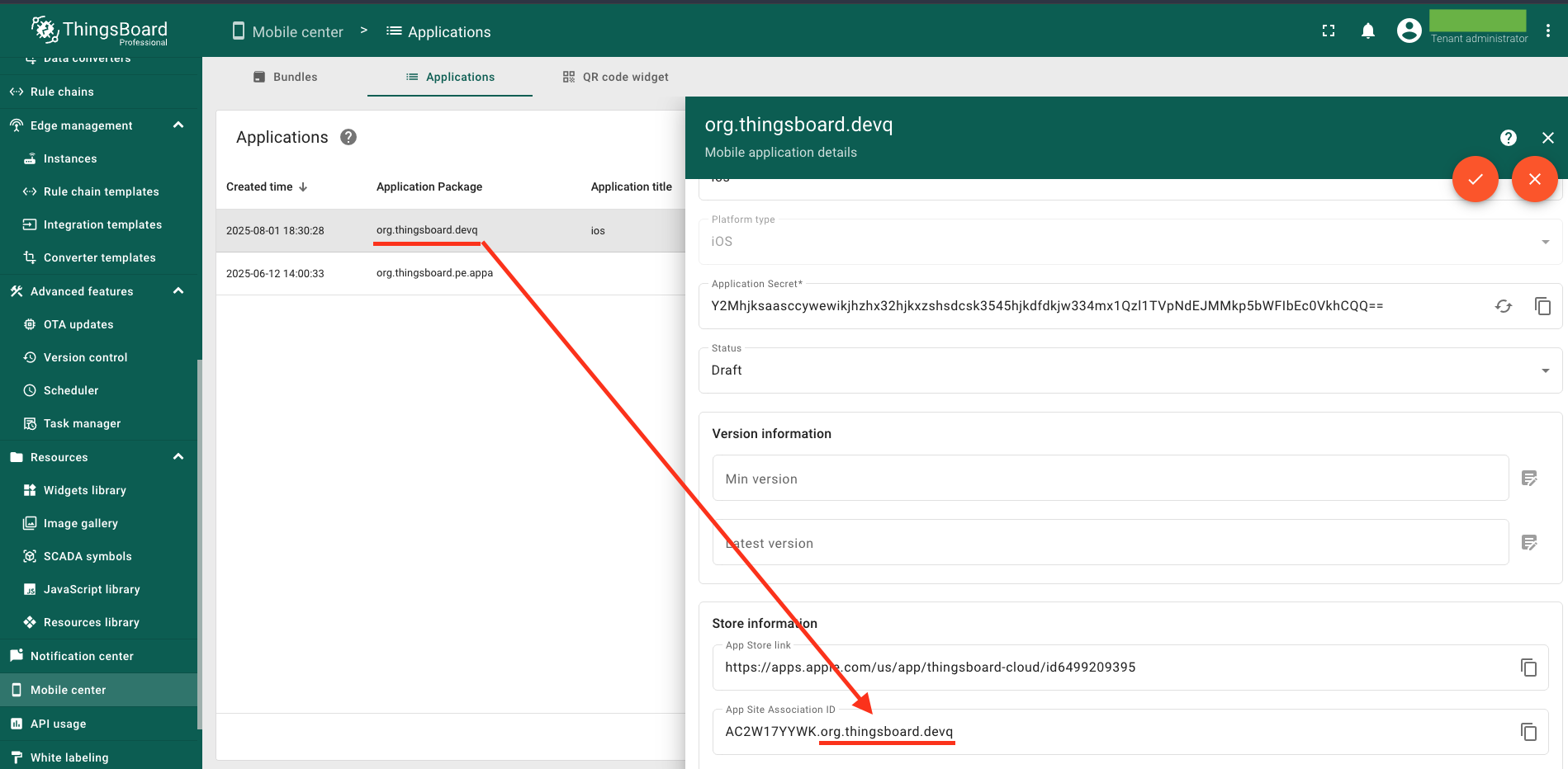 App Site Association ID Configuration