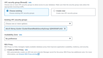 AWS RDS SG - choose "eksctl-tbmq-cluster-ClusterSharedNodeSecurityGroup-" security group