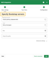 Specify bootstrap servers that you are going to connect to, and if required, add Other properties key value pairs