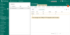 Go to the "Events" tab, the message from the TBMQ HTTP integration should be available in the table (if the debug mode was enabled when message was published).