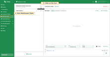 Go to the WebSocket Client page and click the Select Connection, represented by the expand more icon.