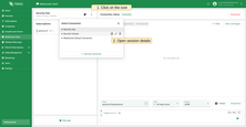 Click on Select Connection icon and open Security Camera session details.
