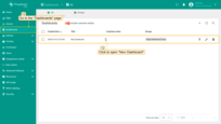 Open the "Dashboards" page in the ThingsBoard <b>Edge</b> UI. Open "My New Dashboard".