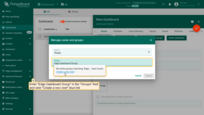 Now we need to create a new dashboard group and add the previously created dashboard to it. Enter a name for the new dashboard group (for example, "Edge Dashboard Group") in the "Groups" fields and click "Create a new one!" blue link;