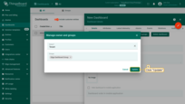 Newly created "Edge Dashboard Group" appeared in the "Groups" field. Click the "Update" button;