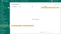 Go to the <b>Edge management > Integration templates</b> section and click the <b>“plus”</b> button to add a new integration.
