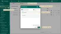 Go to the <b>Dashboard</b> section and select the <b>"Groups"</b> tab. Click the <b>"Add entity group"</b> button to create a new <b>Air conditioner</b> group.
