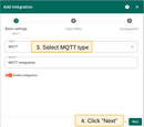 Select "MQTT" as the integration type and click "Next".