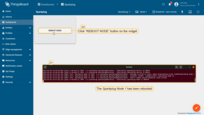 Click "REBOOT NODE" button on the widget. In the Terminal, you will see a message indicating that the RPC command has been sent to the device and the Sparkplug EoN Node 1 has been rebooted.