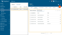 Navigate to the Attributes tab and select Shared attributes scope. You should see metrics that you have previously configured in the Step 1.