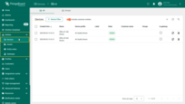 ThingsBoard device list showing Air Quality Sensor devices.