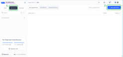 Log in to the Network Server and navigate to the "Applications" page. Click the "+ Add applications" button;