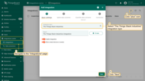 Sign up and log in to ThingsBoard. Go to the "Integrations" page of the "Integrations center" section. Click "plus" icon in the upper right corner to add new integration. Select "The Things Stack Community" as the integration type. Then, click "Next";