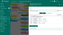 After the device profile switch node, the message is sent to the script node. The function of this node creates a new message that contains the device name in the modified camelCase format + its telemetry from the incoming message, and returns an object with the updated data;