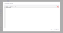 You can enter fullscreen mode in the Markdown tab by clicking the "Fullscreen" button in the upper right corner of the tab.