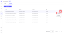 Click the three-dot menu under the "Actions" column for the desired prompt. Click "rename".