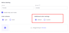 Set Trendz analytics additional color settings