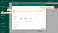 The calculated field configuration window will open. Enter a descriptive title for the calculated field. Select "Simple" as the calculated field type. This allows you to perform uses basic mathematical operations and functions.
