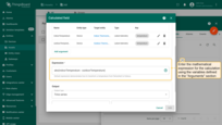 Enter the mathematical expression for the calculation using the variables defined in the "Arguments" section.