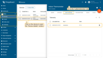 Go to the "Devices" page under the "Entities" section. Select the "Indoor Thermometer" device and open the "Latest telemetry" tab, where you will see the generated telemetry data.