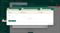Select the "Time series" as key type, and set the "deltaTemperature" as the key name. Change "Value type" to "Numeric". Click the "Add" button in the "Filters" section.