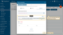 Copy the generated telemetry publishing command.