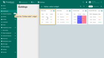 Select the "Entities table" widget;