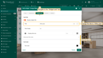 Navigate to the "Widget card" tab and change the title to "Office plan";